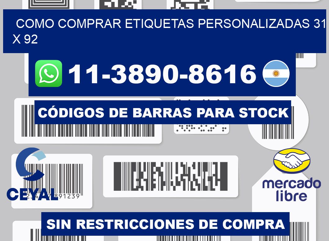 como comprar etiquetas personalizadas 31 x 92