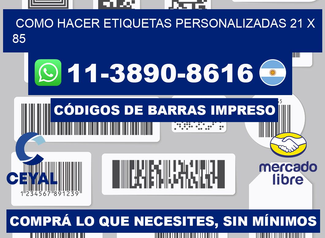 como hacer etiquetas personalizadas 21 x 85