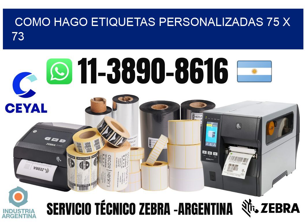 como hago etiquetas personalizadas 75 x 73