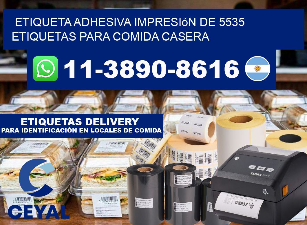 etiqueta adhesiva impresión de 5535 etiquetas para comida casera