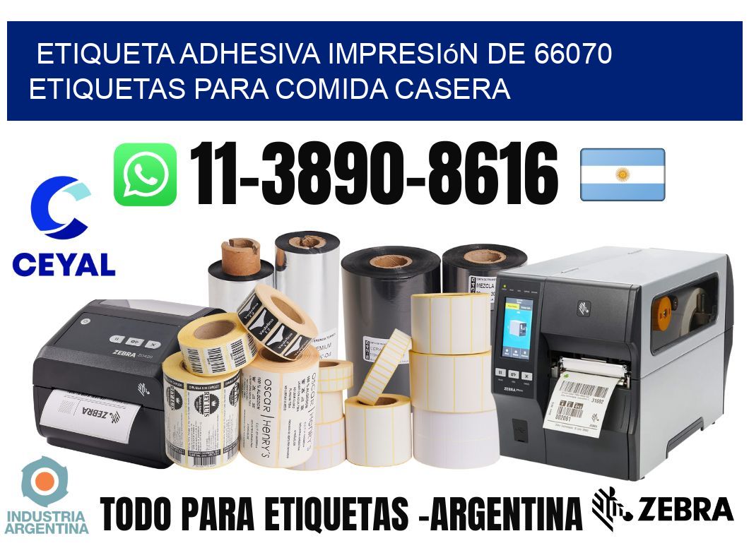 etiqueta adhesiva impresión de 66070 etiquetas para comida casera