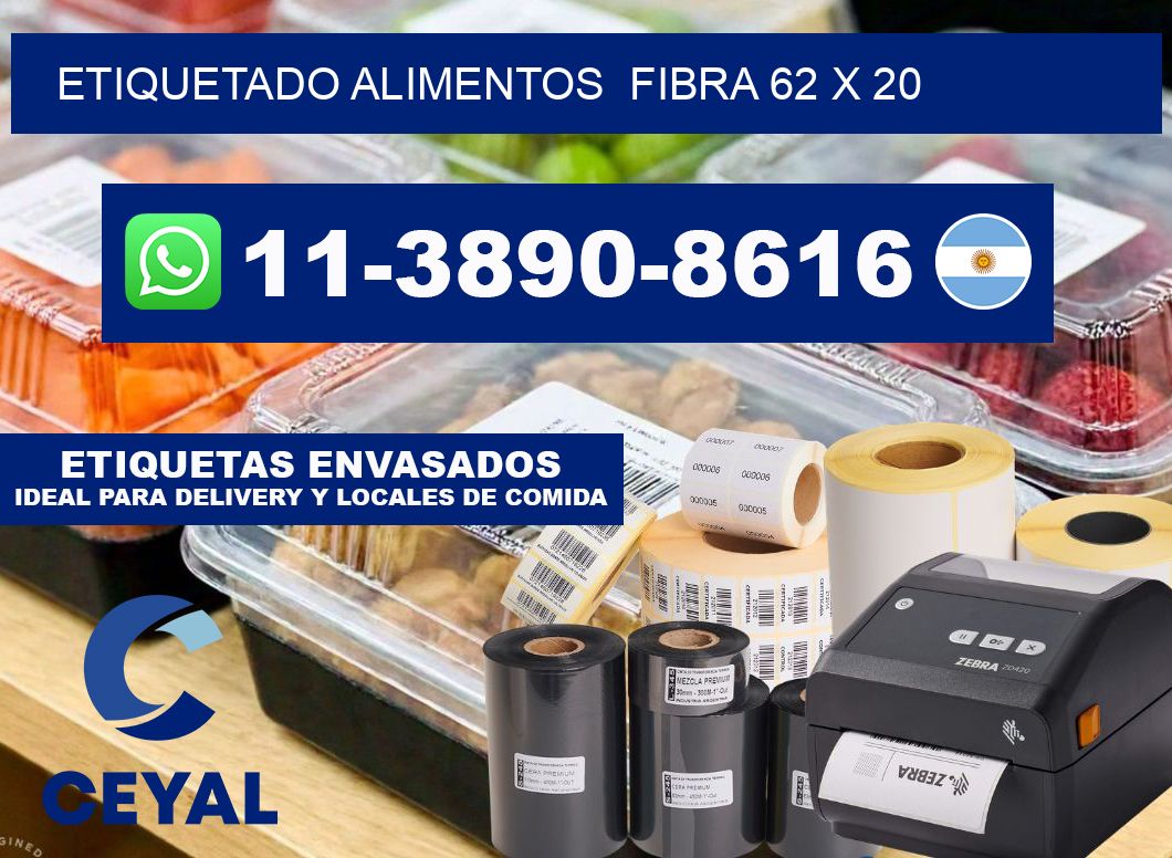 etiquetado alimentos Fibra 62 x 20