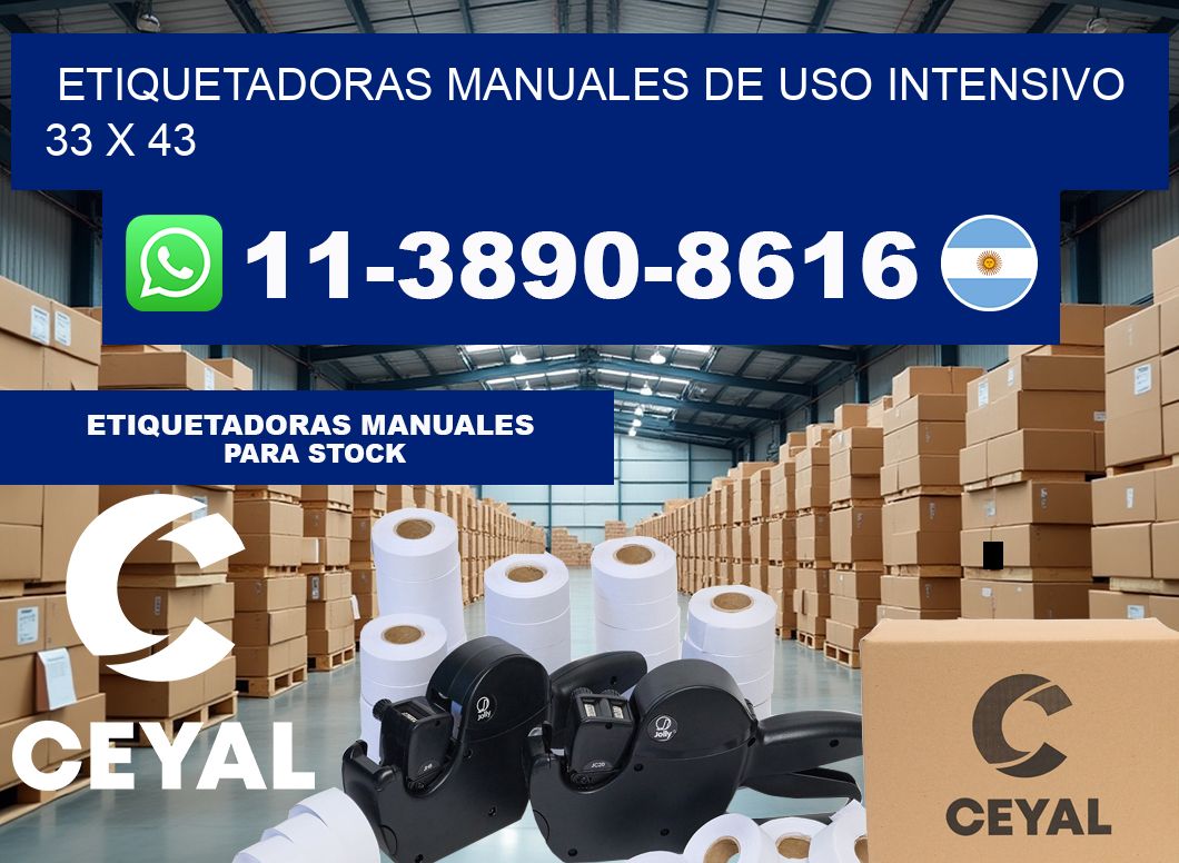 etiquetadoras manuales de uso intensivo 33 x 43
