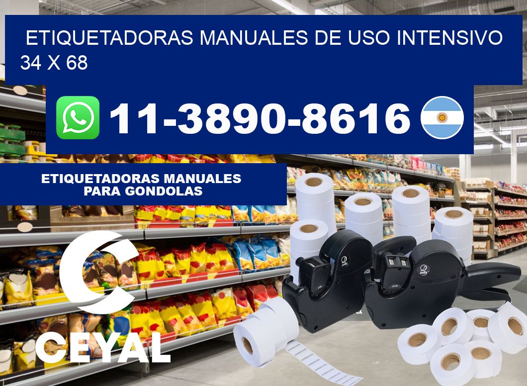 etiquetadoras manuales de uso intensivo 34 x 68