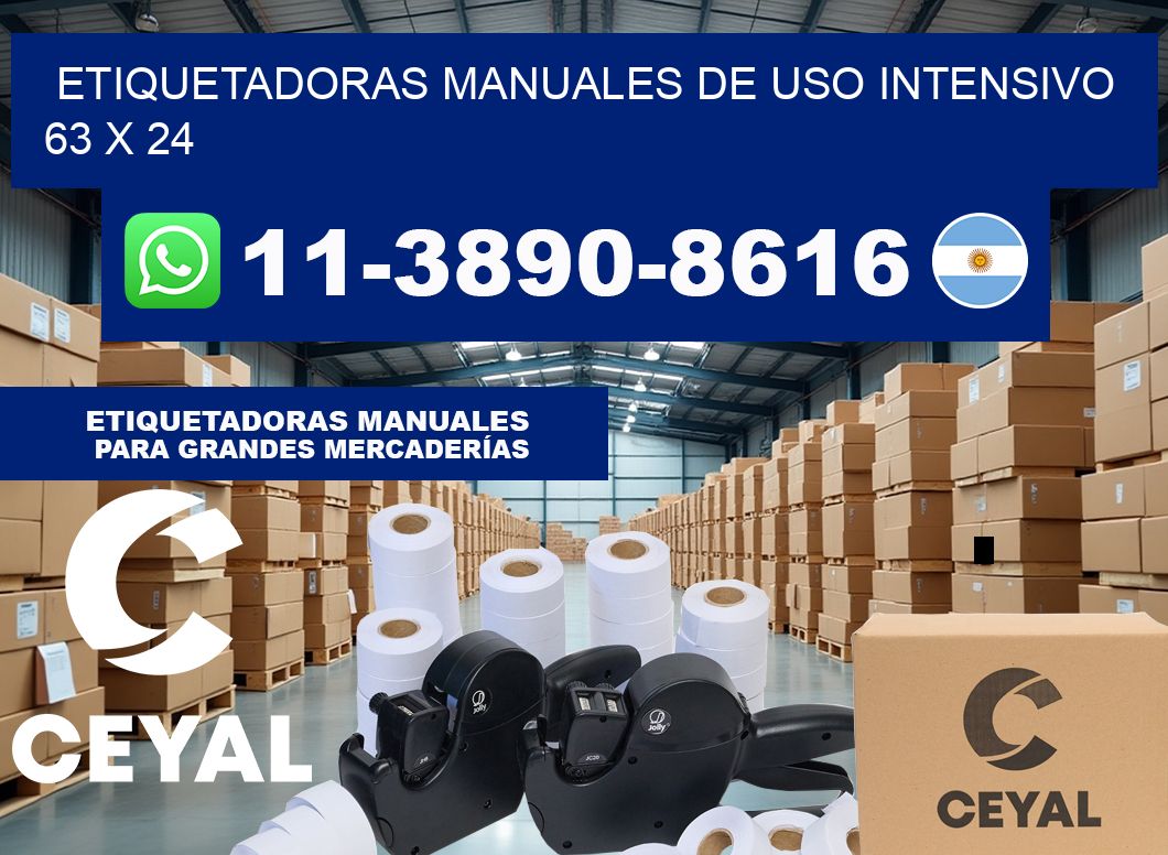 etiquetadoras manuales de uso intensivo 63 x 24