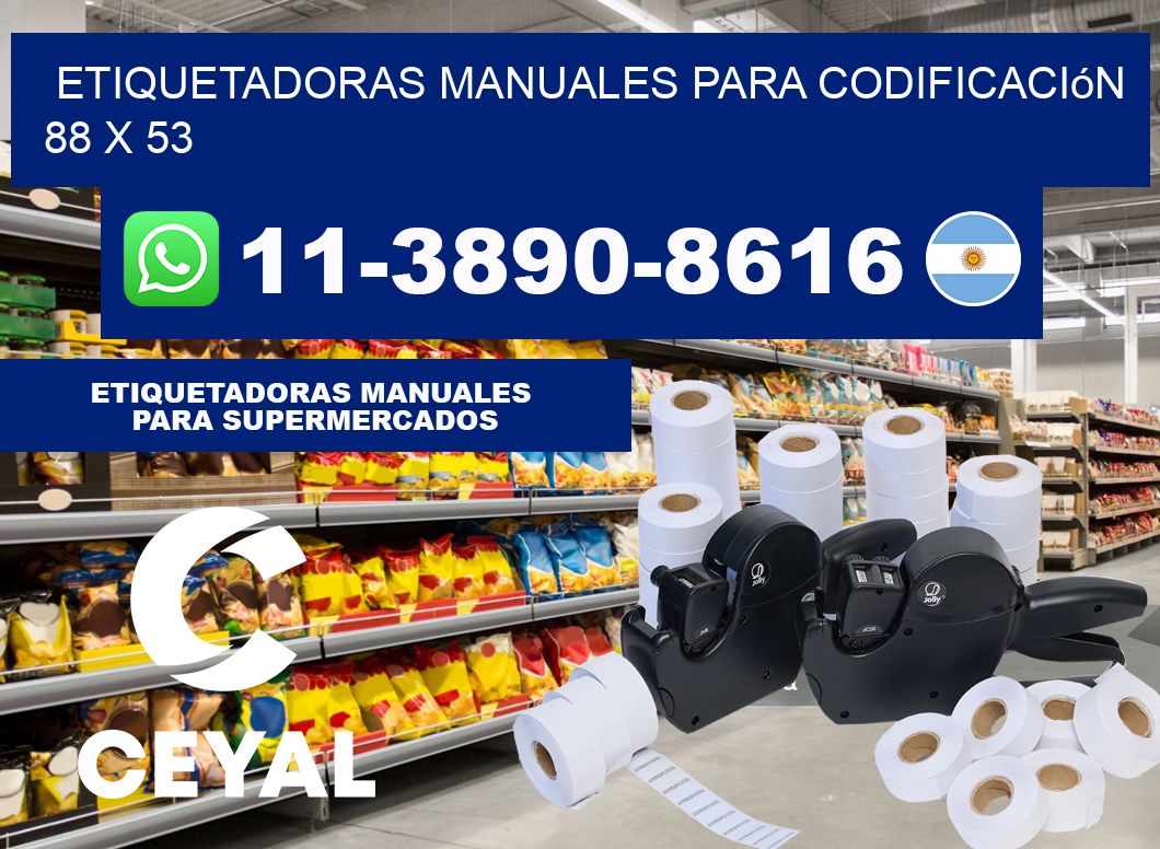 etiquetadoras manuales para codificación 88 x 53