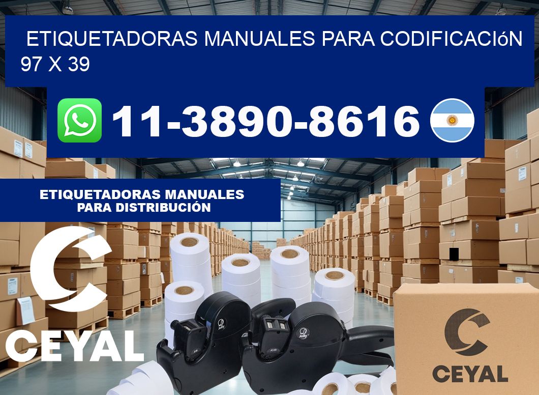 etiquetadoras manuales para codificación 97 x 39