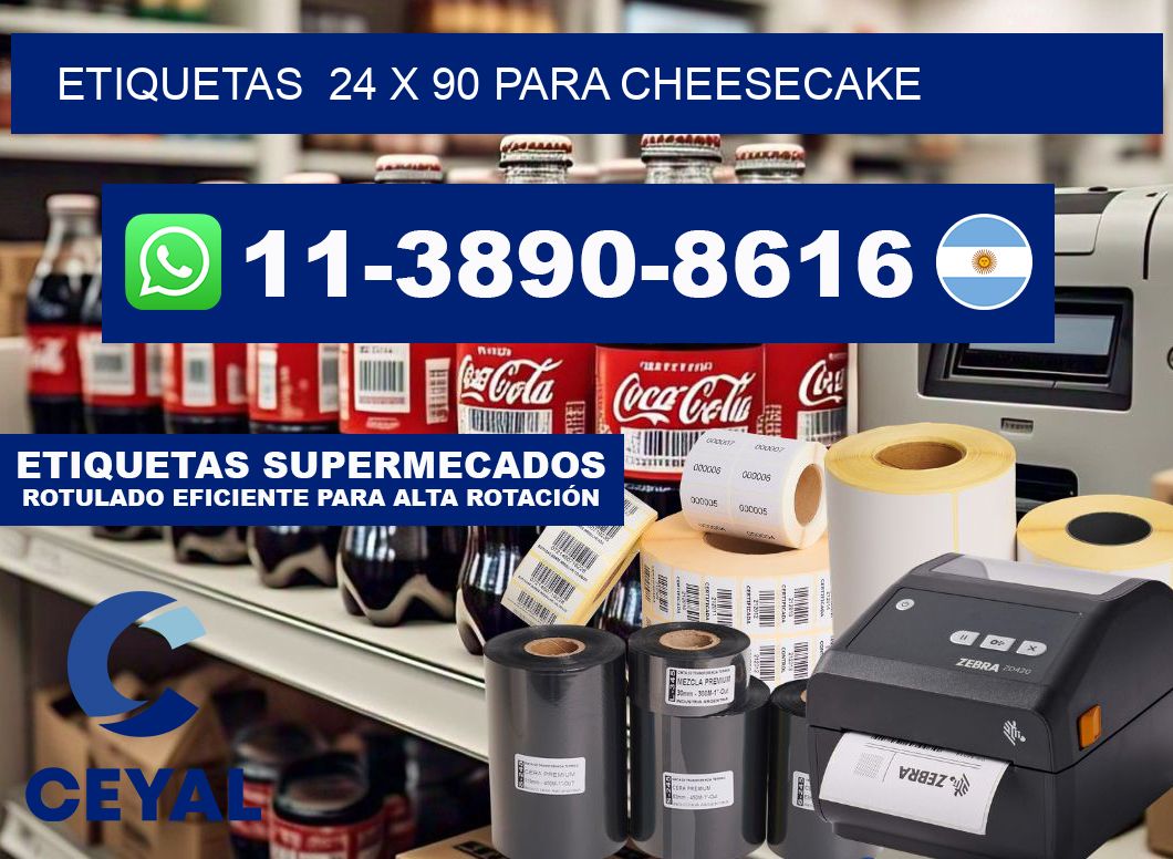 etiquetas 24 x 90 para Cheesecake