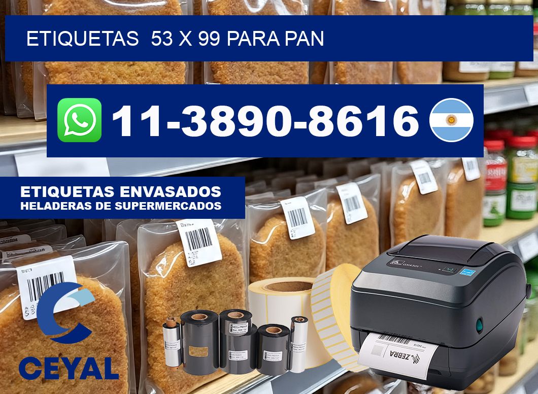 etiquetas  53 x 99 para Pan