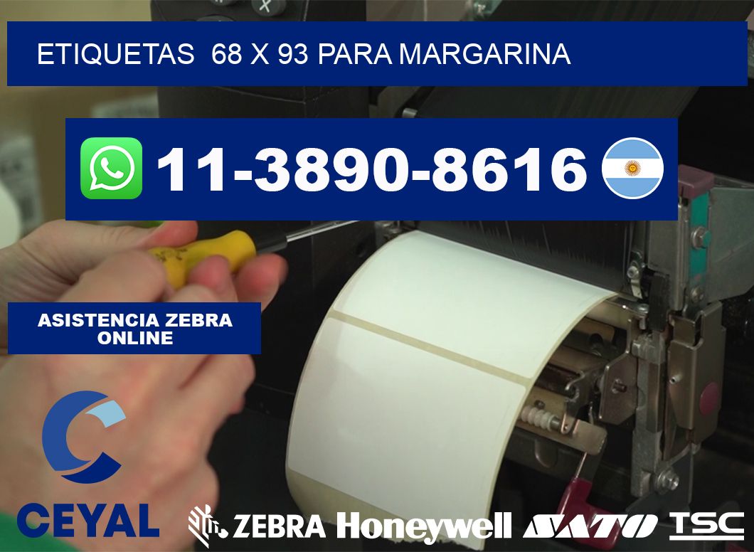 etiquetas 68 x 93 para Margarina