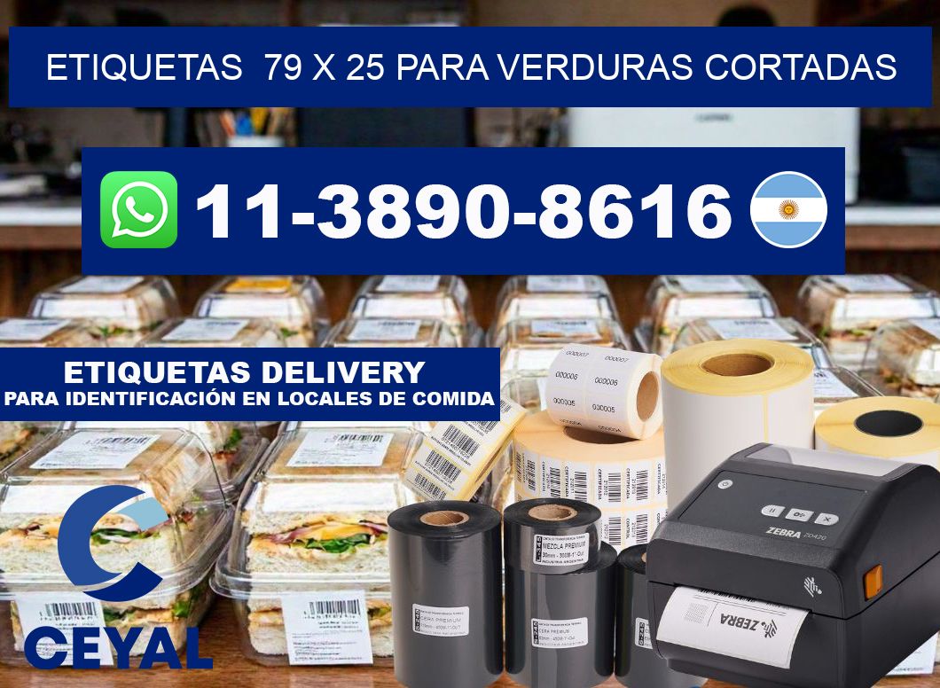 etiquetas  79 x 25 para Verduras cortadas