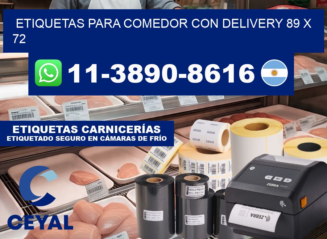 etiquetas para Comedor con delivery 89 x 72