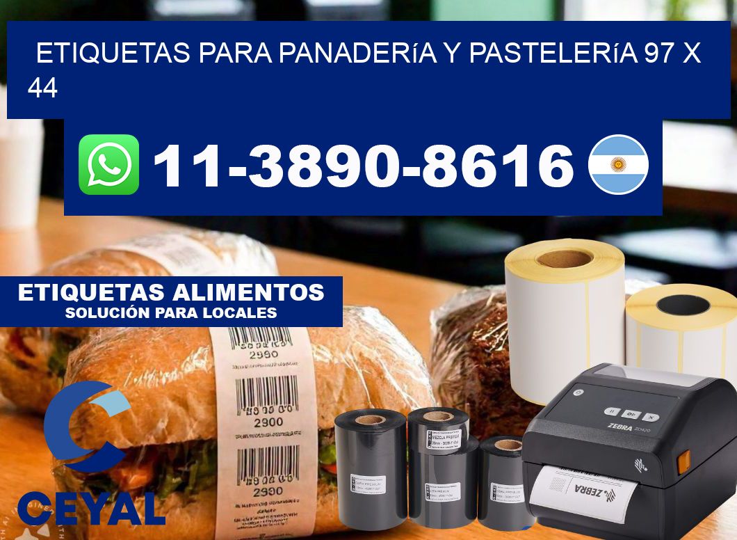 etiquetas para Panadería y pastelería 97 x 44