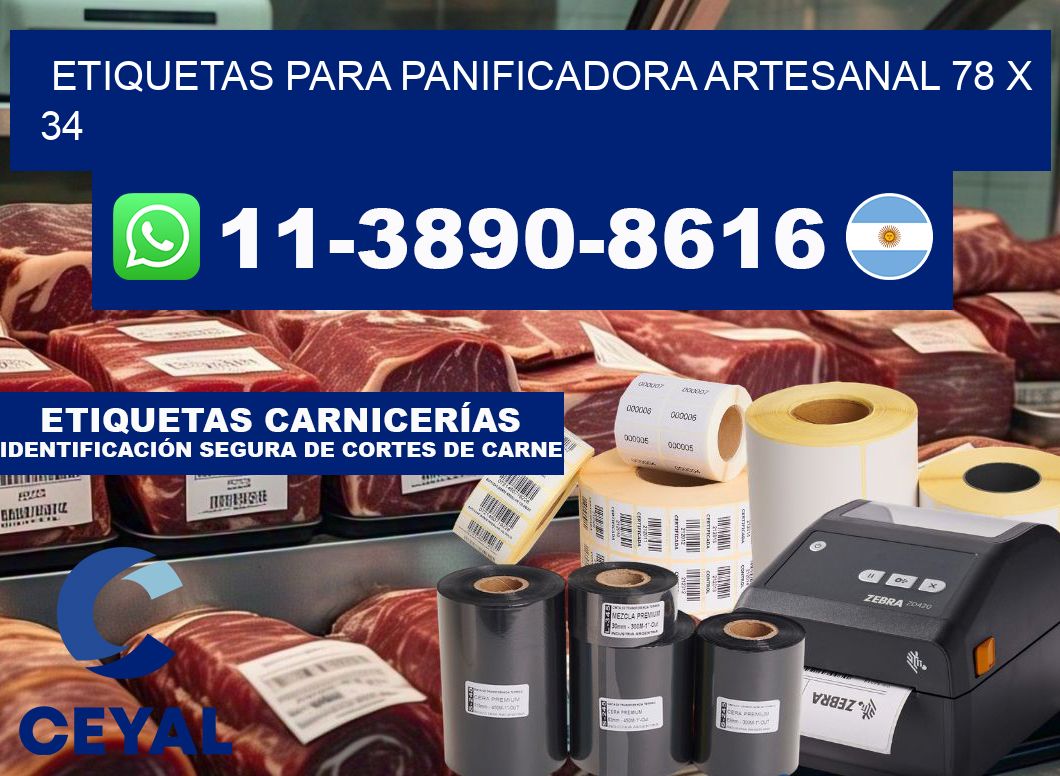 etiquetas para Panificadora artesanal 78 x 34