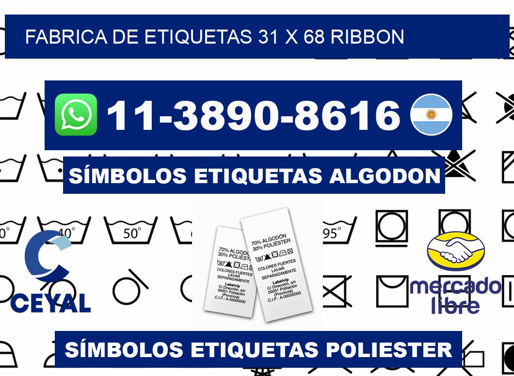 fabrica de etiquetas 31 x 68 ribbon