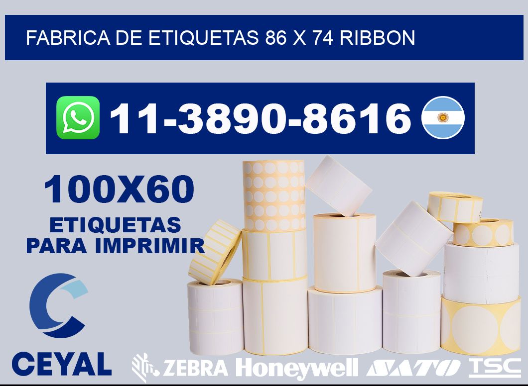 fabrica de etiquetas 86 x 74 ribbon