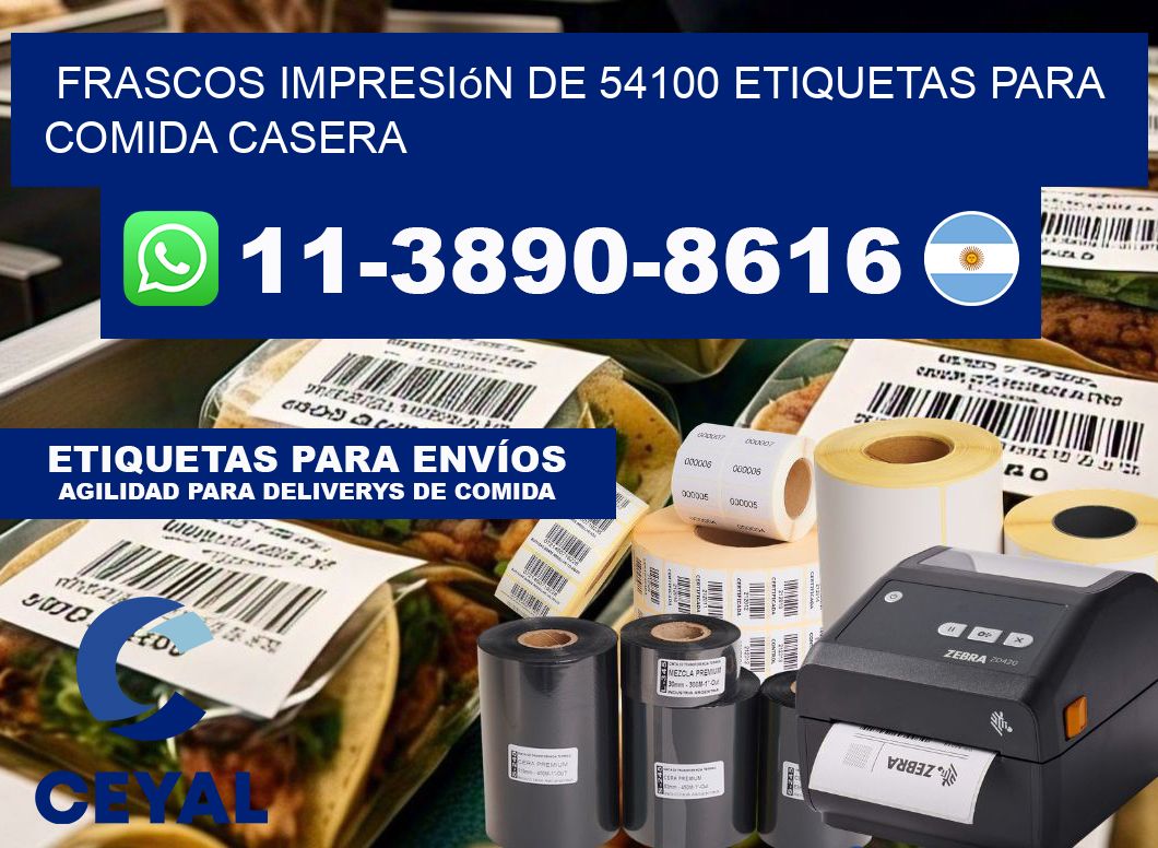 frascos impresión de 54100 etiquetas para comida casera