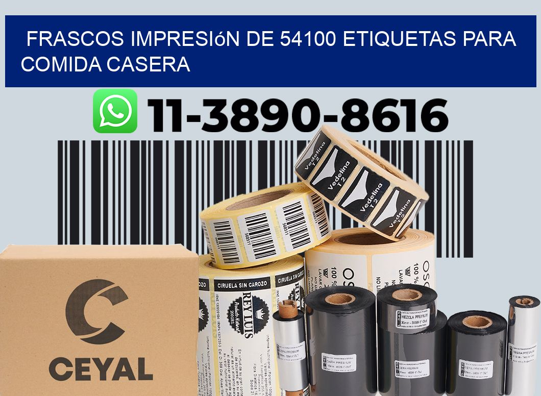 frascos impresión de 54100 etiquetas para comida casera
