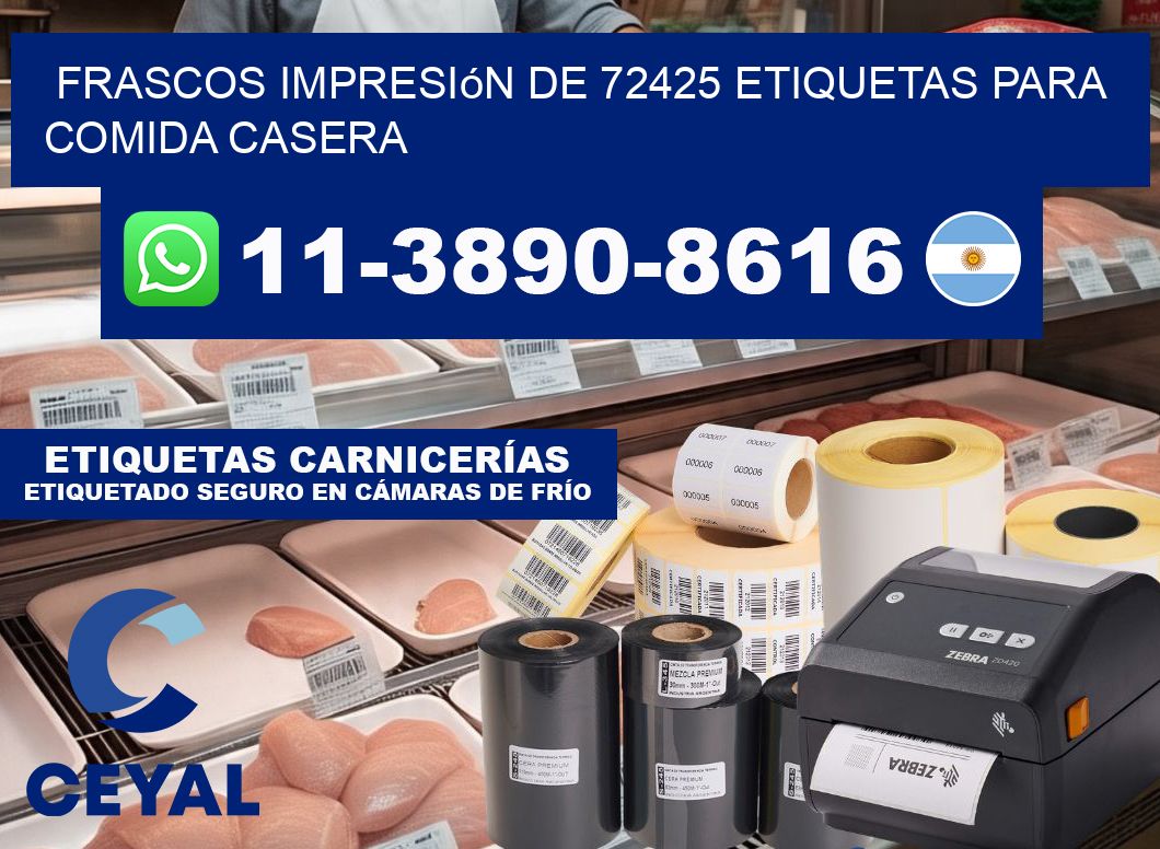 frascos impresión de 72425 etiquetas para comida casera