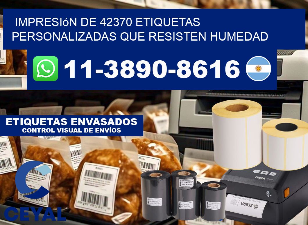 impresión de 42370 etiquetas personalizadas que resisten humedad