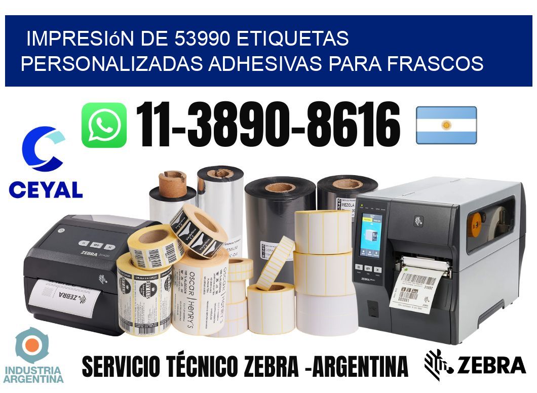 impresión de 53990 etiquetas personalizadas adhesivas para frascos