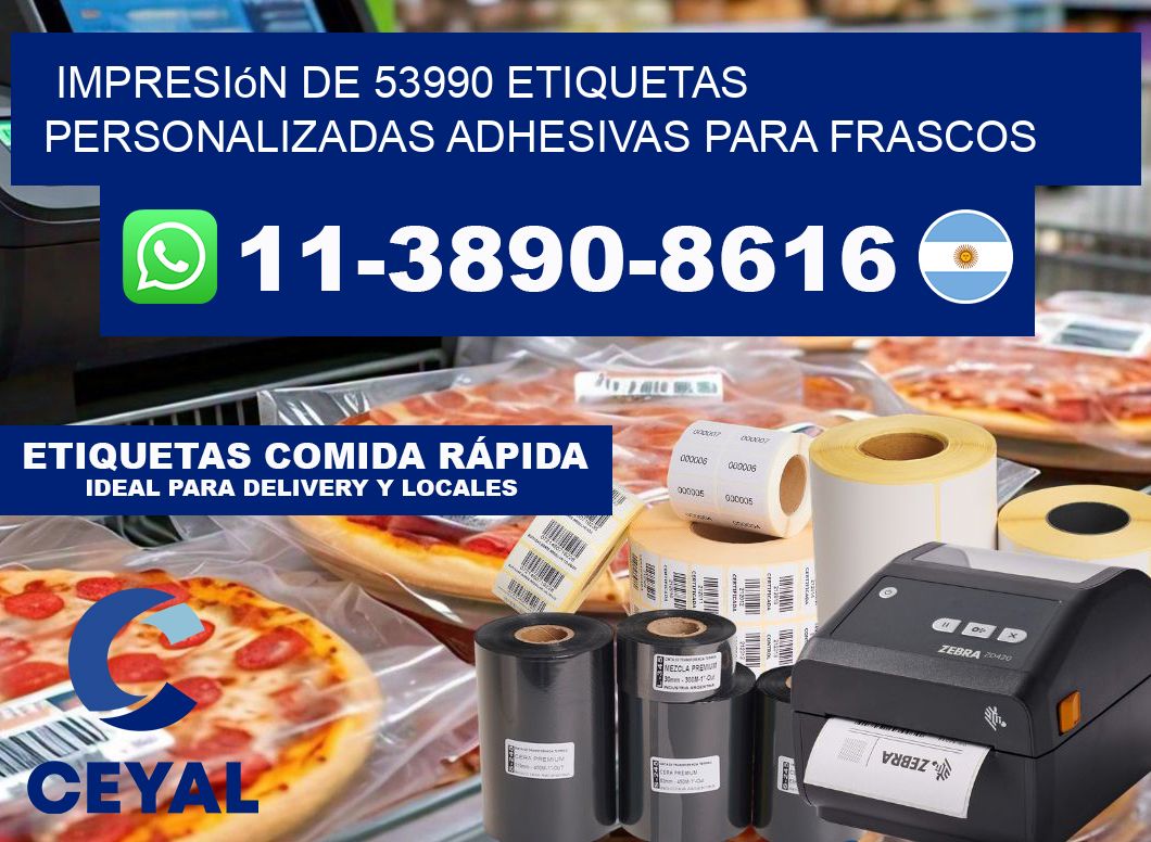 impresión de 53990 etiquetas personalizadas adhesivas para frascos