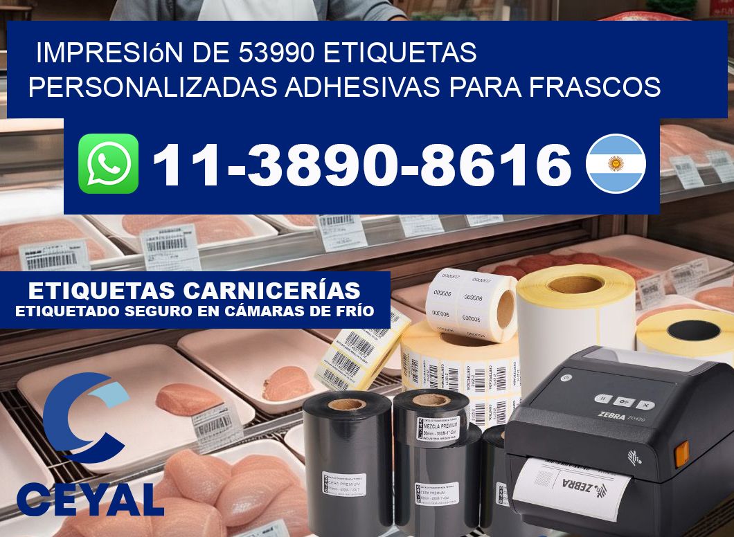 impresión de 53990 etiquetas personalizadas adhesivas para frascos