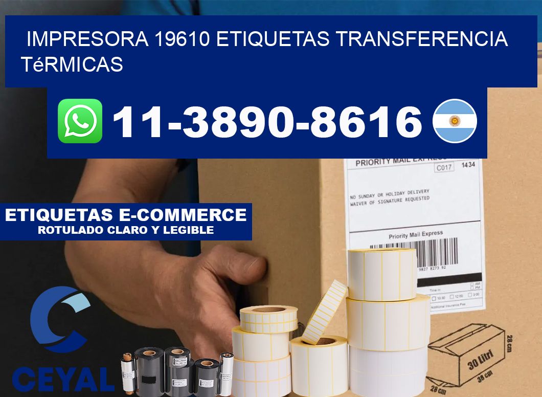 impresora 19610 etiquetas transferencia térmicas
