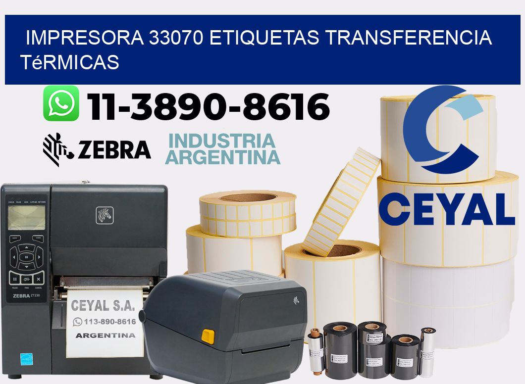 impresora 33070 etiquetas transferencia térmicas
