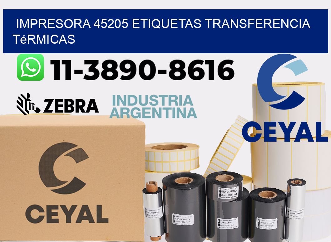 impresora 45205 etiquetas transferencia térmicas