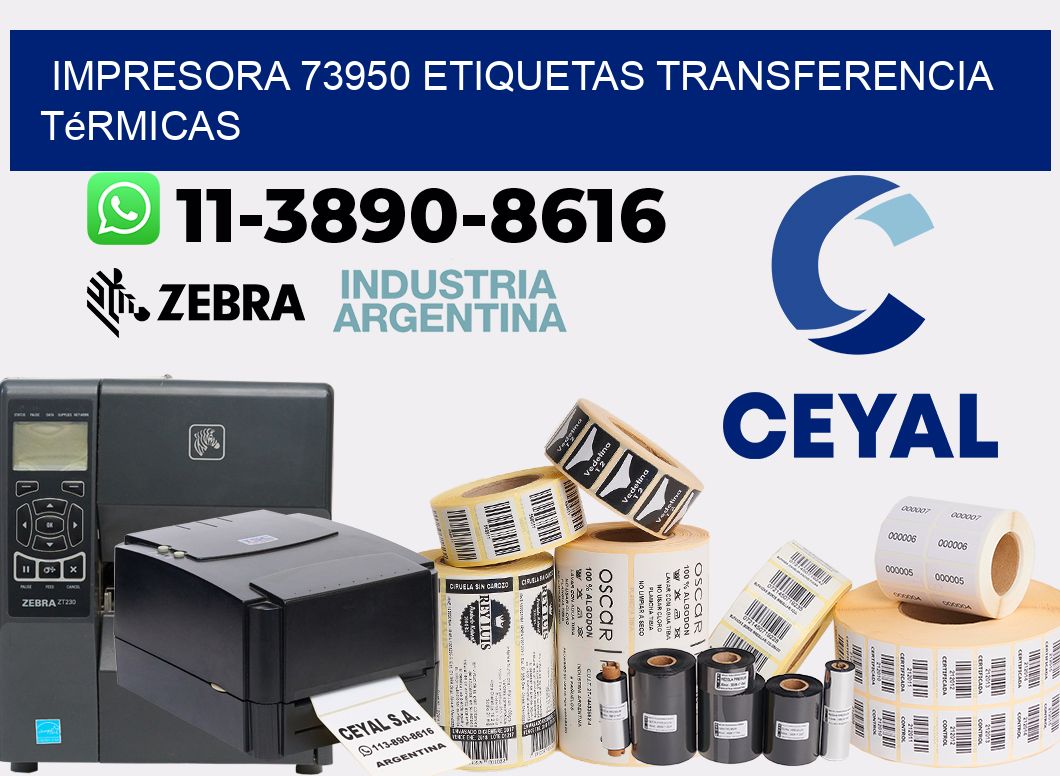 impresora 73950 etiquetas transferencia térmicas