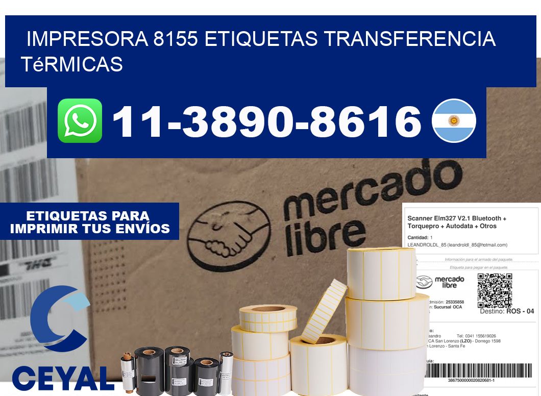 impresora 8155 etiquetas transferencia térmicas