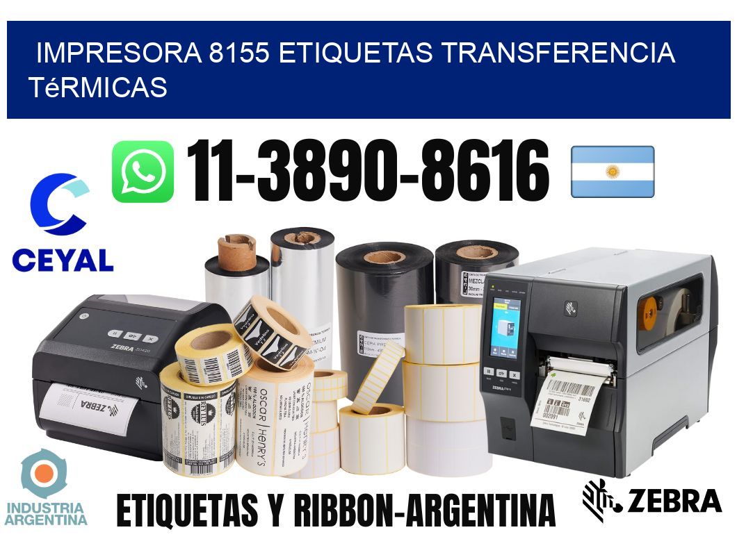 impresora 8155 etiquetas transferencia térmicas