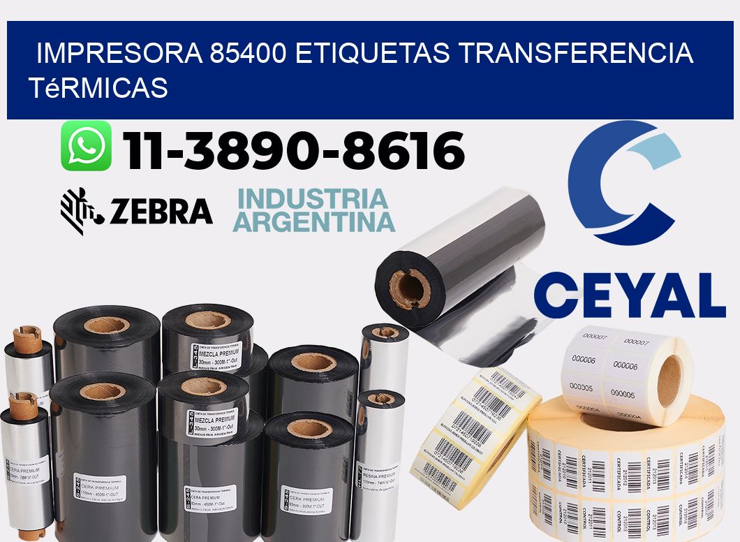 impresora 85400 etiquetas transferencia térmicas