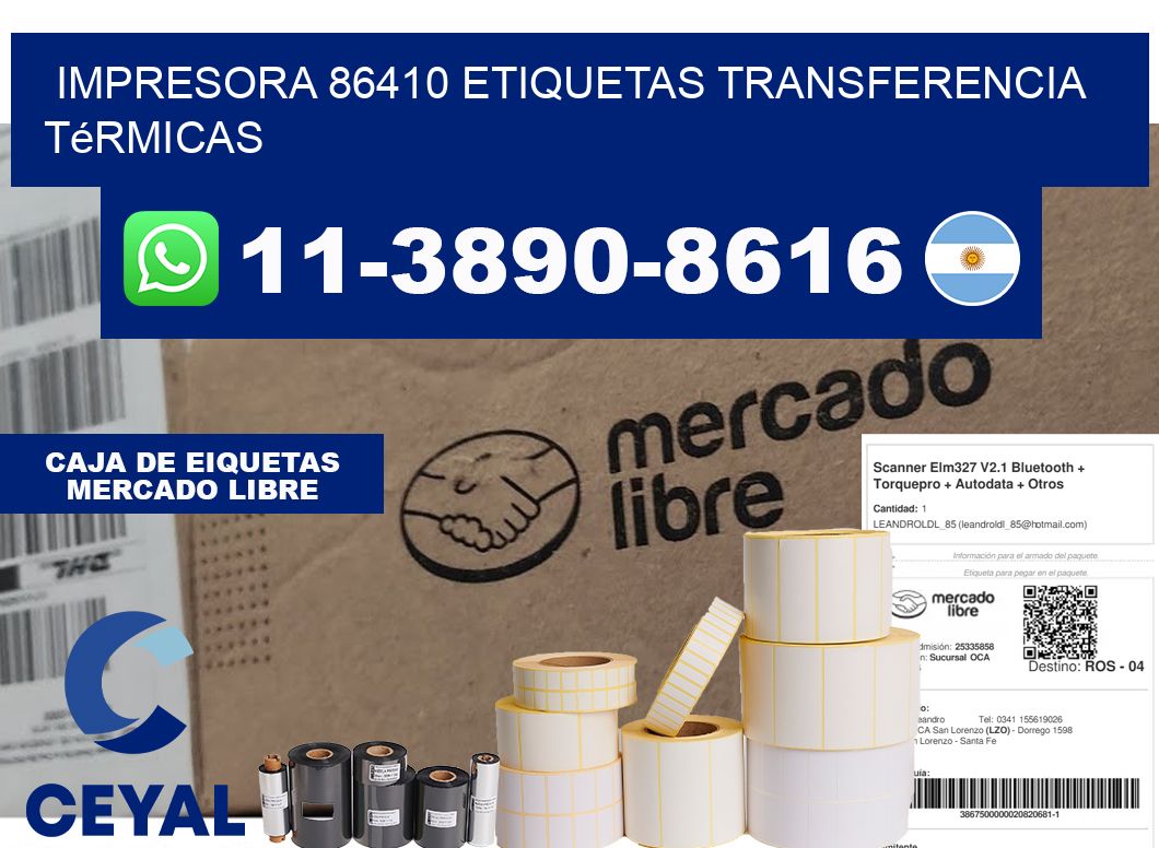 impresora 86410 etiquetas transferencia térmicas