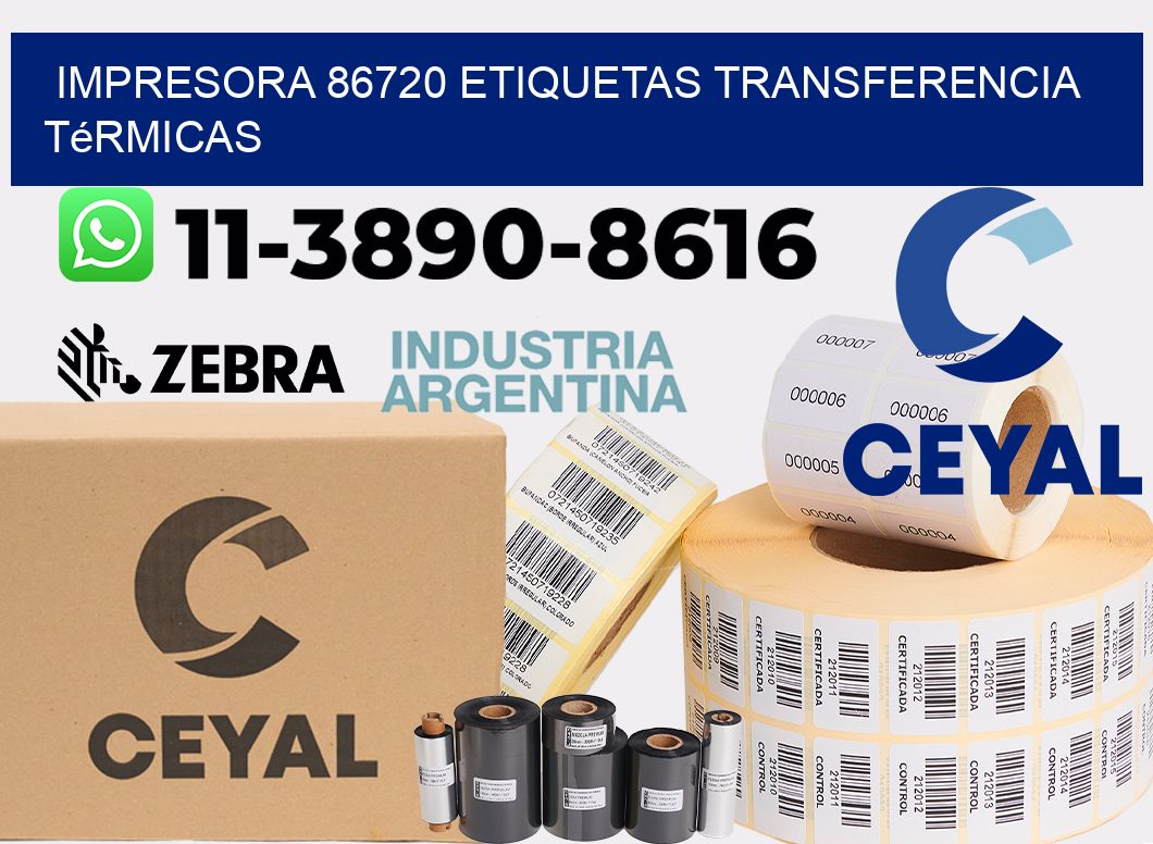 impresora 86720 etiquetas transferencia térmicas
