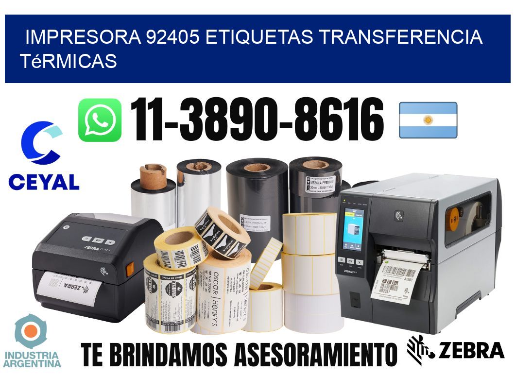 impresora 92405 etiquetas transferencia térmicas