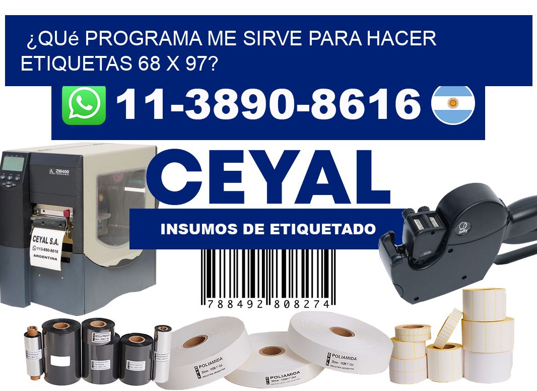 ¿Qué programa me sirve para hacer etiquetas 68 x 97?