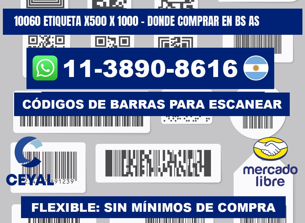 10060 etiqueta x500 x 1000 - Donde Comprar en bs as