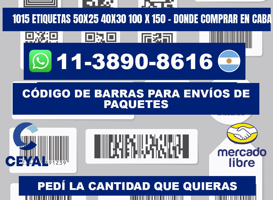 1015 etiquetas 50x25 40x30 100 x 150 - Donde Comprar en Caba