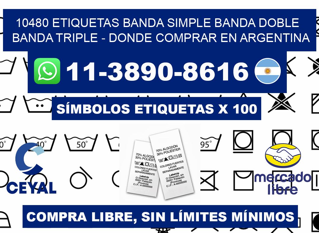 10480 etiquetas banda simple banda doble banda triple - Donde Comprar en Argentina