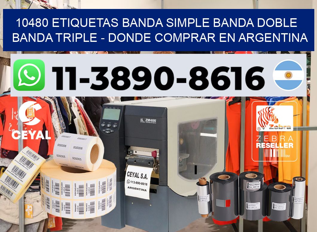 10480 etiquetas banda simple banda doble banda triple – Donde Comprar en Argentina