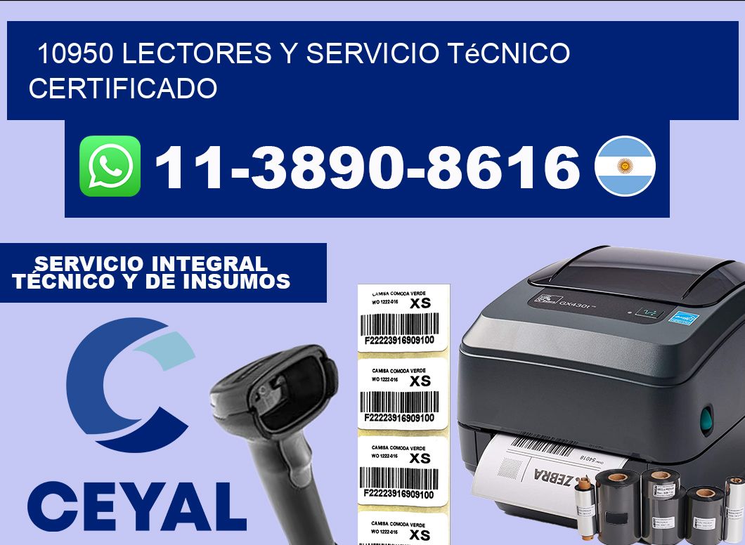 10950 Lectores y Servicio Técnico Certificado