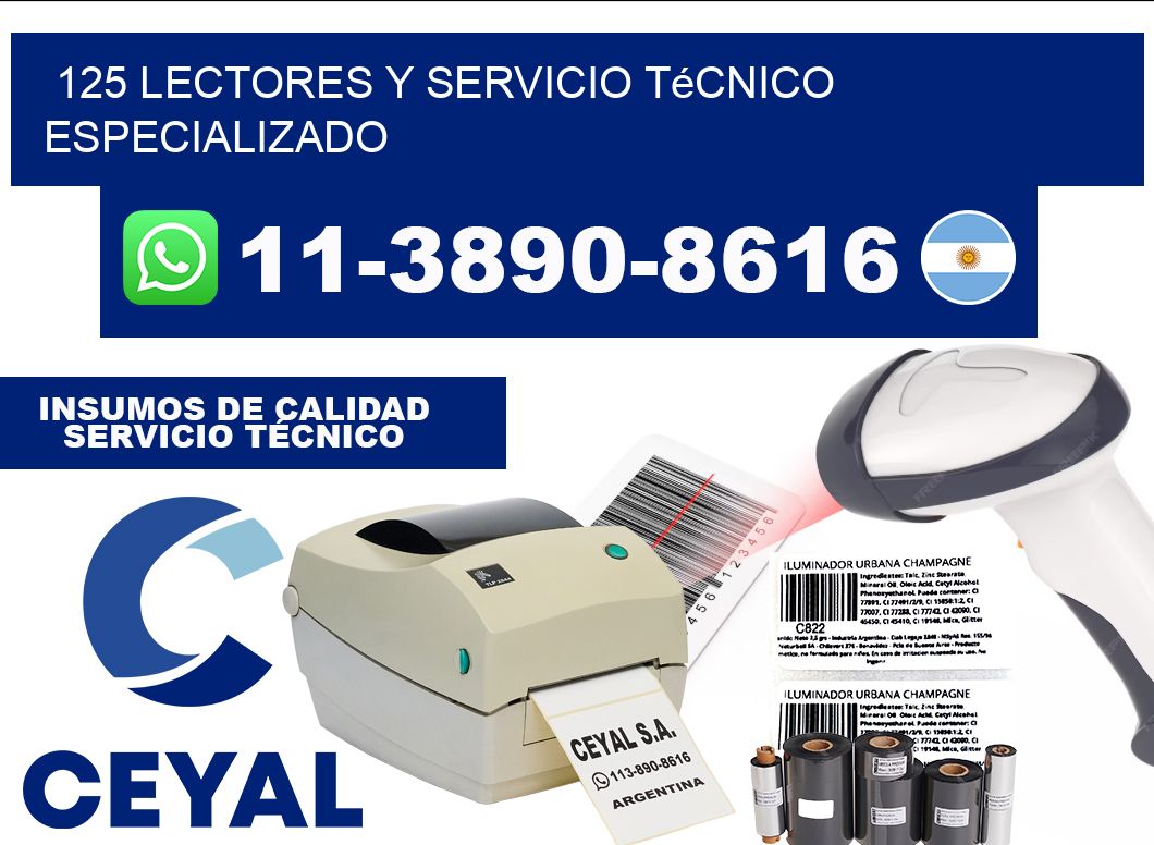125 Lectores y Servicio Técnico Especializado