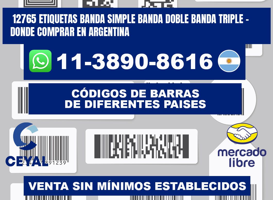 12765 etiquetas banda simple banda doble banda triple - Donde Comprar en Argentina