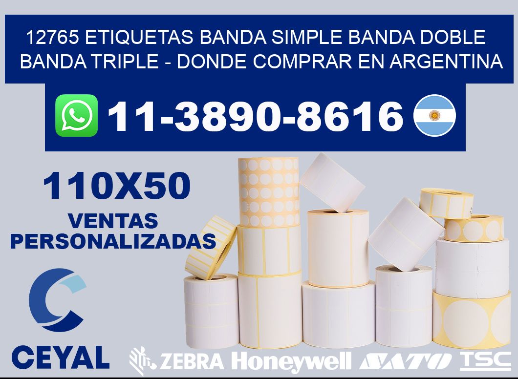 12765 etiquetas banda simple banda doble banda triple - Donde Comprar en Argentina