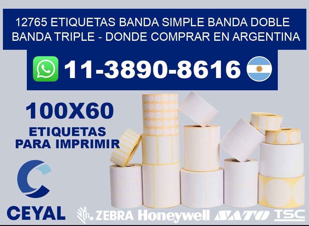 12765 etiquetas banda simple banda doble banda triple - Donde Comprar en Argentina