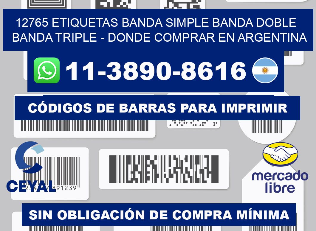 12765 etiquetas banda simple banda doble banda triple - Donde Comprar en Argentina