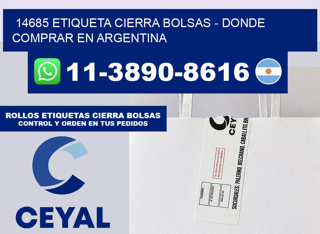 14685 etiqueta Cierra Bolsas – Donde Comprar en Argentina