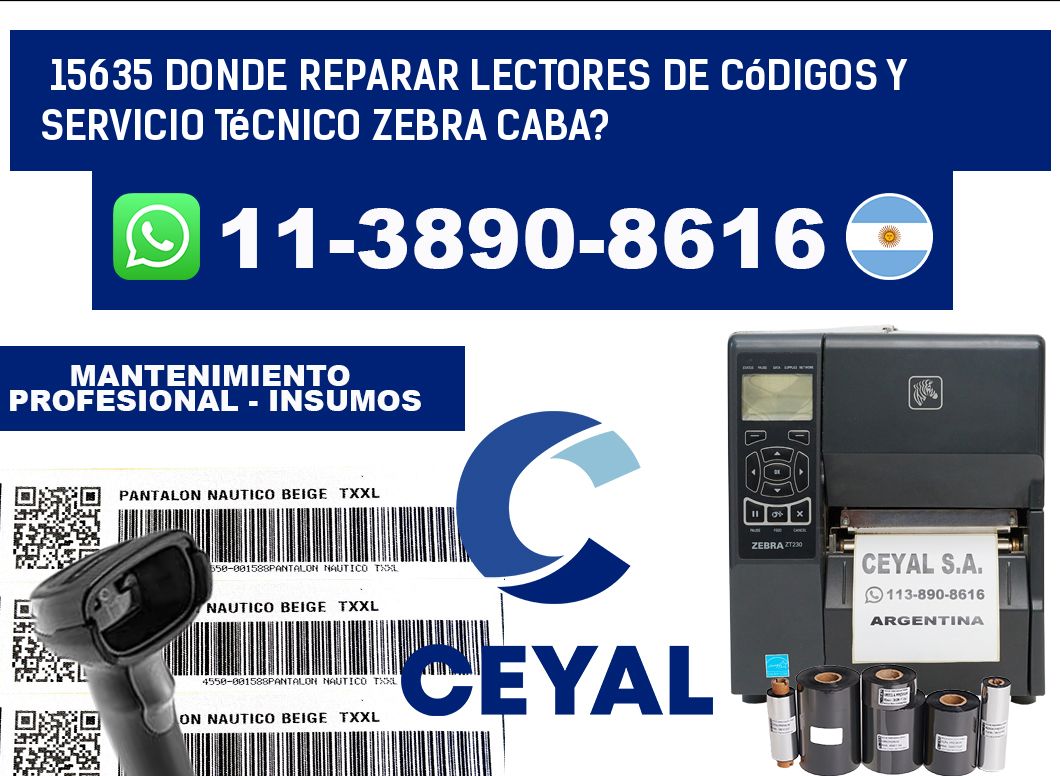 15635 donde reparar Lectores de Códigos y Servicio Técnico zebra Caba?